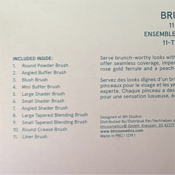 BH Cosmetics Weekend Vibes Brunch Bunch 11 Piece Full Size Makeup Brush Set -NIB - Picture 4 of 6